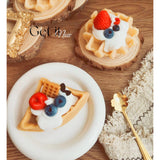 Lovely Chocolate Scented Waffle Food Shaped Decorative Candle