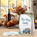 How Many Candies Game, Pumpkin Decorations Candy Guessing Game, Thanksgiving Games, Fall Baby Shower Games Getg02
