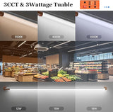4ft Emergency T8 LED Tube Light with Battery Backup – Adjustable LED Shop Light