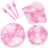 Y2K 2000s Party Decorations 96PCS Plates Napkins Forks Set