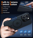 Translucent Matte Black iPhone 16 Pro Case Compatible with MagSafe