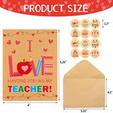 Valentines Day Cards For Teachers 24 Pcs Kraft Teacher Valentine Cards With Envelopes Valentine’S Day Thank You Cards Teacher Appreciation Gifts