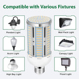 2 Pack 50W LED Corn Light Bulbs 400W Equivalent 3000K Warm White 5500 Lumens E26 E27 Base