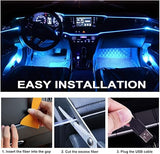 Interior Car LED Strip Lights RGB Ambient Lighting Kit with APP Remote Control Fiber Optic Music Sync