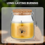 Beeswax Candle In Glass Jar, 100% Pure Beeswax Candle Organic Long Burning Yellow Bees Wax Bridesmaid Gift For Bridal Shower Bachelorette Party(8.5Oz)