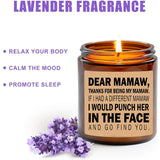 Mamaw Candle - Mamaw Gifts From Grandkids - I'D Punch Another In The Face - Fun Gag For Her - Mother'S Day Candle - Lavender Scented Candles 8Oz