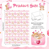 12 Sheet Pink Bear Wrapping Paper For Baby Shower, 19.7 X 27.6 In - Pink Baby Girl Gift Wrap Paper With Cute Feet For Baby Shower, Gender Reveal, Girls Birthday, Bachelorette Party, Diy Craft
