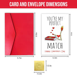 Perfect Match Valentines Day Card For Girlfriend Wife, Naughty Valentines Day Gift For Women Her, Hilarious Gay Card For Valentine (Match)