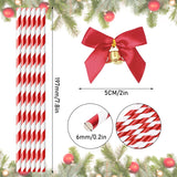 Christmas Paper Straws With Bell Foil Red White Stripe Disposable Paper Straws Merry Christmas Drinking Straws For Christmas Party Supplies Wedding Xmas Birthday Decoration, 50Pcs