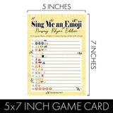 Bumble Bee Baby Shower Games, Nursery Rhyme Emoji Game Cards - 20 Count, What Will Baby Bee Gender Reveal Games