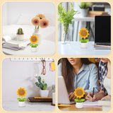 Crochet Flowers Sunflower For Home Office Desk Decor, Funny Crochet Sunflower Gifts For Women Teacher Valentines Day Gifts For Her