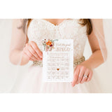 - Bridal Shower Wedding Games - Find The Guest Bingo, Orange And Terracotta Floral Design, Couples Games & Party Activity (50 Cards Pack)