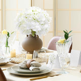 200 Pcs Hydrangea Artificial Flowers, Silk Flower Heads With Stems, Fake Hydrangea Bouquet For Wedding Arch Centerpiece Diy Floral Home Decoration (White)