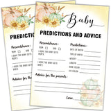 Little Pumpkin Baby Predictions And Advice Baby Shower Games, 25 Pumpkin Gender Neutral Cards, 5 × 7 Inches Game Cards, Gender Reveal Party Games For Women, Guests, Fall Baby Shower Decorations-A04