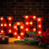 Christmas Led Letter Lights Sign Table Decoration Christmas Light Up Letters Battery Powered Letter For Home Bar Christm