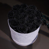 17 Flowers In A Luxury Suede Box, Birthday Gifts For Women, Preserved Flowers, Mothers Day Roses Gift For Mom, Black