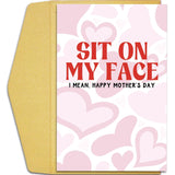 Naughty Mother'S Day Card For Wife, Funny Dirty Mothers Day Card From Husband, Raunchy Sexy Happy Mother'S Day Card Gift For Her, Sit On My Face Card