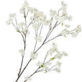 White Cherry Blossom Branches Long Stem Artificial Flowers For Tall Vase Silk Flower Bulk Plum Blossom Flowers For Indoor Home Decor Bedroom Wedding Floral Arrangement Table Centerpieces Party