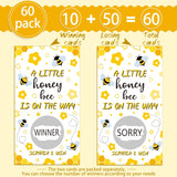 60 Pcs Honeybee Baby Shower Scratch Off Honeycomb Funny Ticket Raffle Cards A Little Honeybee Is On The Way Scratch Off Cards For Baby Shower Birthday Party Activity Supplies