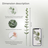 18Pcs Eucalyptus Stems Artificial Eucalyptus Leaves Stems Artificial Fake Flowers For Home Office Flowers Bouquet Centerpiece Wedding Decoration Christmas Decor 2025