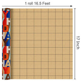 Happy Birthday Wrapping Paper Roll, Colorful Kraft Birthday Gift Wrap For Men Boys Girls Women 17 In X 16.5 Ft