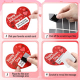 30 Sets Valentines Day Scratch Off Cards Gift Red Heart Shaped Scratch Cards Funny Happy Valentines Love Game Card Self Adhesive For Coworker Employee Staff Team Adult Office Party Favor