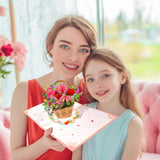 Carnation Flower Basket Pop Up Card,3D Pop Up Flower Cards For Birthday, Mother'S Day, Thank You, Get Well, Anniversary, Thinking Of You, Congratulations Gifts