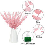 36 Pcs Pink Eucalyptus Stems Artificial Leaves Faux Eucalyptus Stems Branches 15 Inch For Wedding Bouquet Home Deco