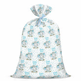 56" Large Baby Boy Plastic Gift Bag - Adorable Blue Elephant Jumbo Bike Bag Gift Wrap For Baby Shower, Kids Birthdays, Parties, Celebrating, Or Any Occasion - 56" H X 36" W