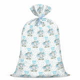 56" Large Baby Boy Plastic Gift Bag - Adorable Blue Elephant Jumbo Bike Bag Gift Wrap For Baby Shower, Kids Birthdays, Parties, Celebrating, Or Any Occasion - 56" H X 36" W