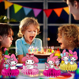 8Pcs Melody Honeycomb Table Centerpiece, Melody Birthday Party Supplies Table Decorations For Kids Party Decorations