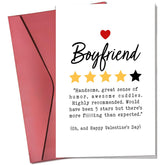 Valentines Day Card For Boyfriend - Anniversary, Birthday, Valentines Day Gifts For Boyfriend - Valentines Gifts For Him - Single 5.3''X 8'' Funny Romantic Love Greeting Folded Card