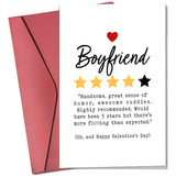 Valentines Day Card For Boyfriend - Anniversary, Birthday, Valentines Day Gifts For Boyfriend - Valentines Gifts For Him - Single 5.3''X 8'' Funny Romantic Love Greeting Folded Card