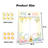 Boy Or Girl Voting Gender Reveal Bee Theme Party Game With 48 Pcs Voting Stickers, Baby Gender Reveal Games Voting Board With Stand 12 X 15 Inch, Gender Reveal Party Supplies