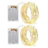 Fairy Lights 2Pack 50Leds Battery Operated Led String Lights With Timer For Bedroom, Wedding, Christmas Tree Decoration