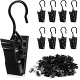 Christmas Light Clips Metal Roof String Light Hangers For Shingles Gutter Hooks Metal S Hooks Curtain Clips For Indoor Outdoor Christmas Holiday Party Decoration?50 Pack, Black?