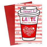 Teacher Valentines Day Cards Happy Valentine'S Day Cards For Teacher Valentine'S Day Coffee Greeting Cards Latte Coffee Gifts Card With Envelopes Valentines Appreciation Gifts For Teachers