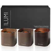 Set Of 3 Premium Scented Soy Candles Gift Set | Dusk To Dawn Collection - Canadian Cedar, Black Amber & Sandalwood | Crackling Wood Wick | Luxury Candles For Relaxation, Home Décor, Gifts | 9.8Oz Each