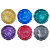 Premium Heavy-Bodied Acrylic Paint, 4 Ounce Jars, Assorted Metallic Colors, Set Of 6