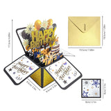 Pop Up 3D Birthday Card,Blank Greeting Card With Envelope, Birthday Gift For Him Dad Husband Son Women Kids Her
