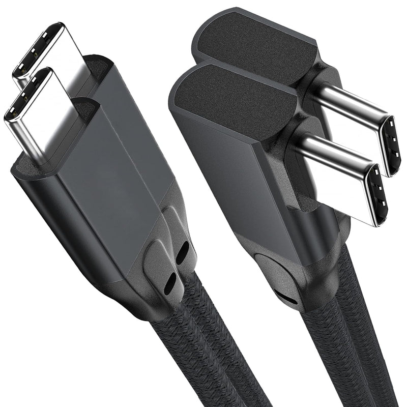 Usb C To Usb C Cable 100W 15Ft(2 Pack), Right Angle Usb 3.2 Gen2X2 20Gbps Data