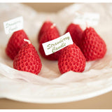 Strawberry Shaped Scented Candle,4Pack 75G Fruit Aroma Soy Wax Decorative Candle For Table Photo Prop Birthday Gift,Prefect For Meditation Stress Relief Mood Boosting Bath Yoga (Red-4 Pcs)