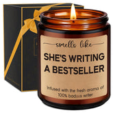 Candle, Writing Writer Gifts For Women, Creative Future Author Gifts For Writers, Valentines Day Cool Funny Literature Literary Presents For Book Novelist, Screenwriter, Young Aspiring Poet
