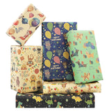 Birthday Wrapping Paper For Boys Kids Girls, Happy Animals Party Dinosaur Design Kraft Gift Wrap Paper, Happy Birthday Wrapping Paper 6 Sheets Folded Flat 20X28 Inches Per Sheet