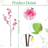 10 Bunches Cherry Blossom Branches, Cherry Blossom Stems, Spring Flower Bunches, Artificial Cherry Blossoms, Pink Branches For Vase, For Home Wedding Decoration