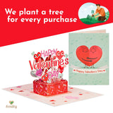 Happy Valentines Day Card, 3D Handcrafted Pop Up Valentine'S Cards - 100% Recycled And Eco-Friendly, 5" X 7" Cover - Includes Envelope And Note Tag, Frndly