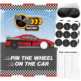 Cars Party Games, Pin The Wheel On The Car, Race Car Party Birthday Party Decorations Supplies Decor For Families Adult Groups
