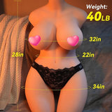 40LB Life Size Male Sex Doll Torso with Plump Boobs Butt 3D Vagina Anal Tunnels