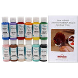Duncan Oskit-1 Acrylic Paint Set, 12 Popular Colors In 2 Ounce Bottles With Free How To Paint Ceramics Book