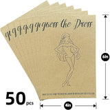 Bridal Shower Games - Guess The Dress Bridal Shower Game For 50 Guests - Funny Wedding Decorations Party Supplies Games Ideas